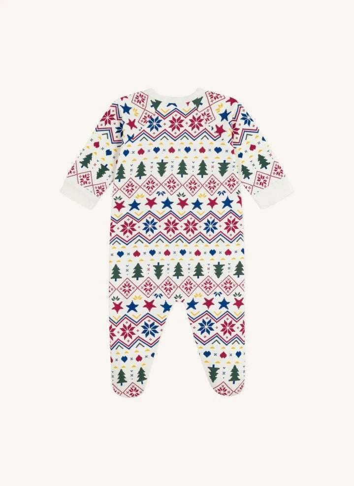 Petit Bateau - Sleep Well Christmas Pajamas Organic Cotton | Ecru