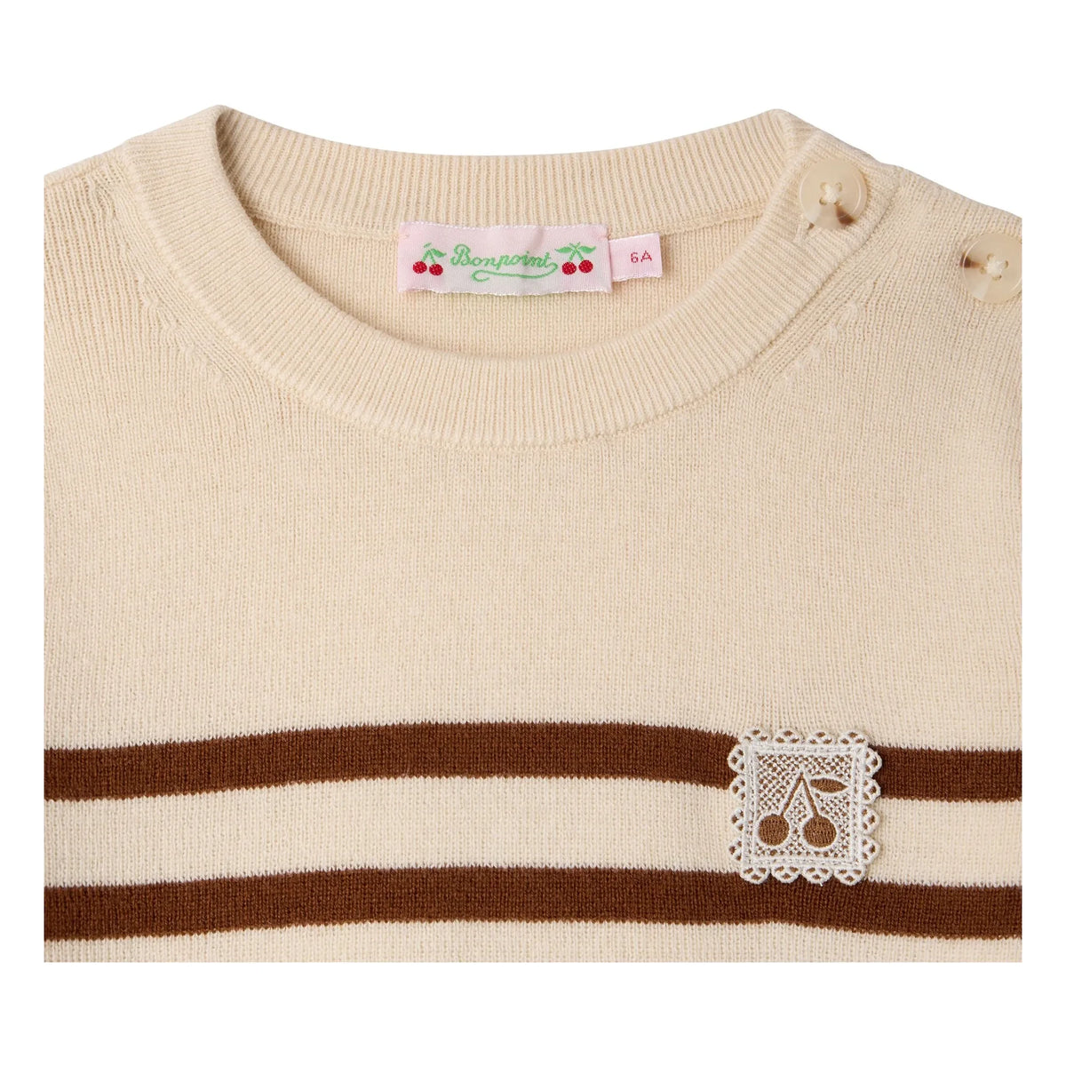 Bonpoint - Marlisa Striped Wool Sweater | Ecru