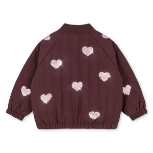 Konges Sløjd - Juno Hearts Sequin Bomber Jacket | Burgundy