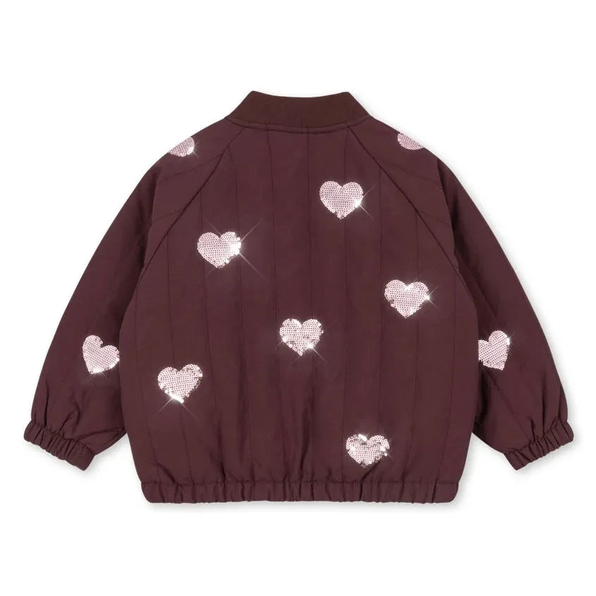 Konges Sløjd - Juno Hearts Sequin Bomber Jacket | Burgundy