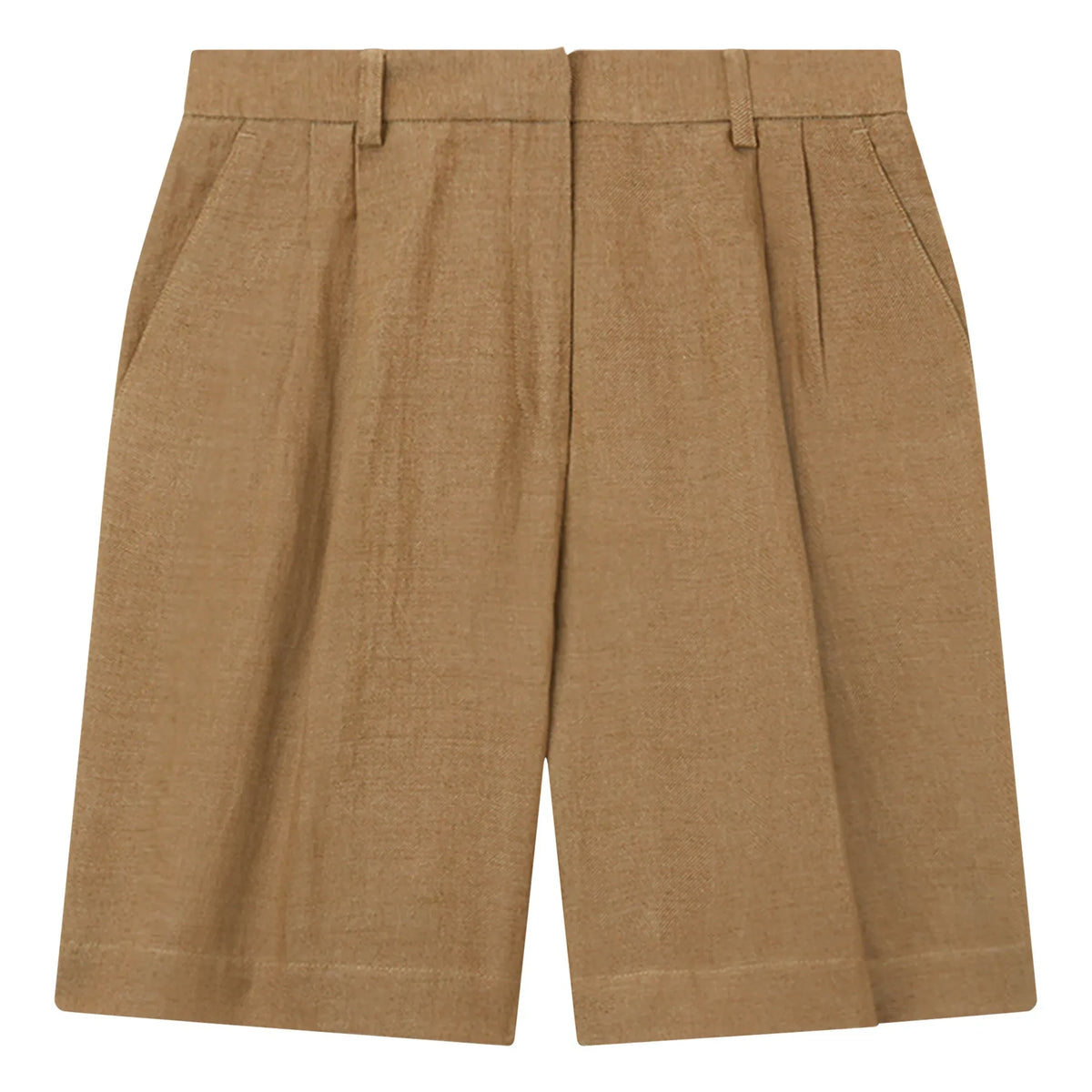 Pomandère - Linen and cotton Bermuda shorts | Taupe brown