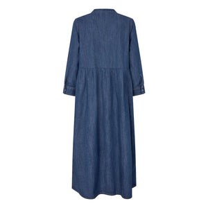 Lollys Laundry - Aliya Denim Cotton Dress | Navy