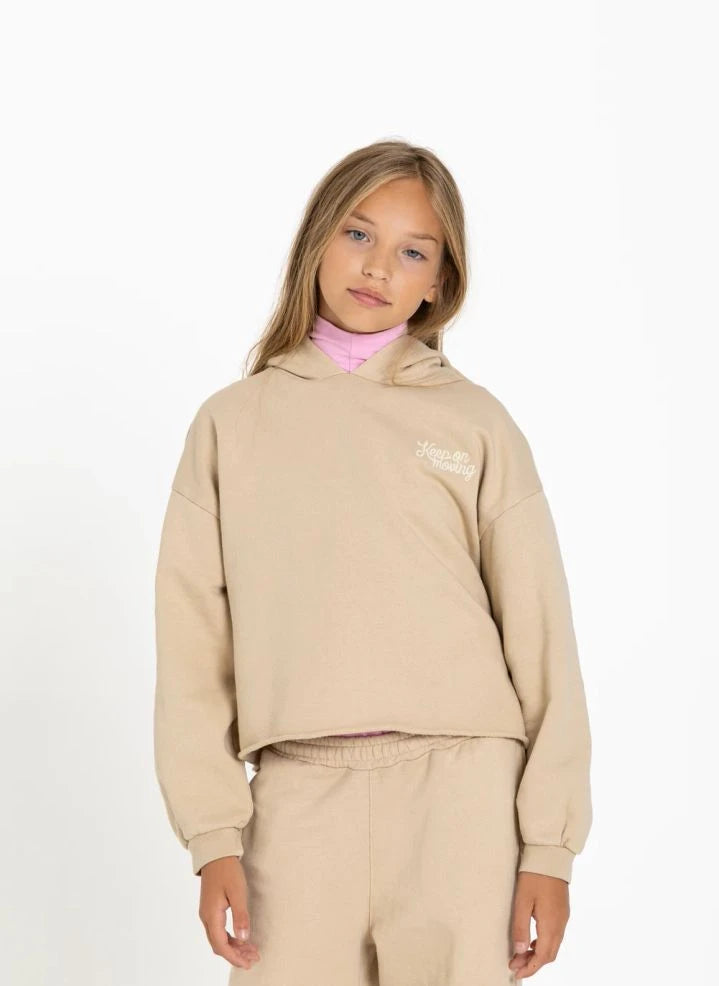 Smallable Kid - "Petal Keep On Moving" Sweatshirt | Beige
