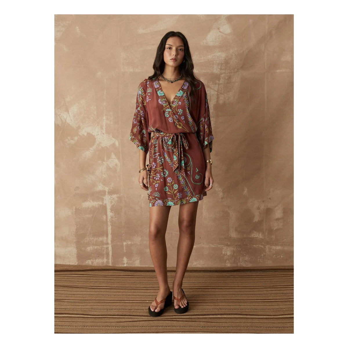 Boteh - Darjeeling Silk Dress | Mocha