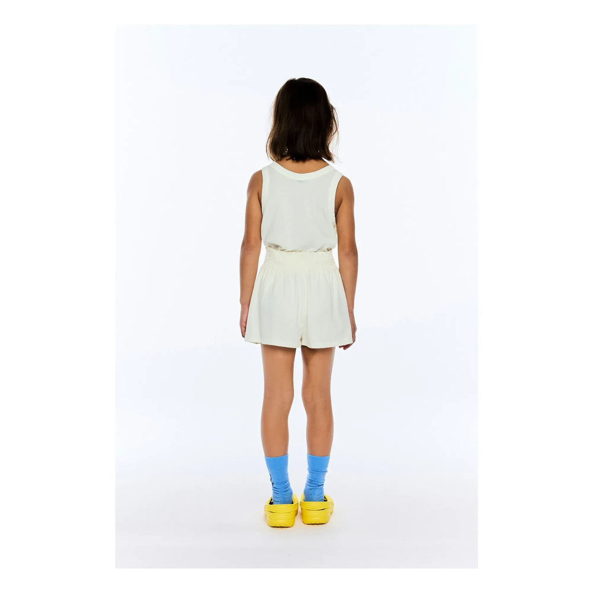 The Animals Observatory - Unwashed Ostrich Shorts Organic Cotton | Ecru