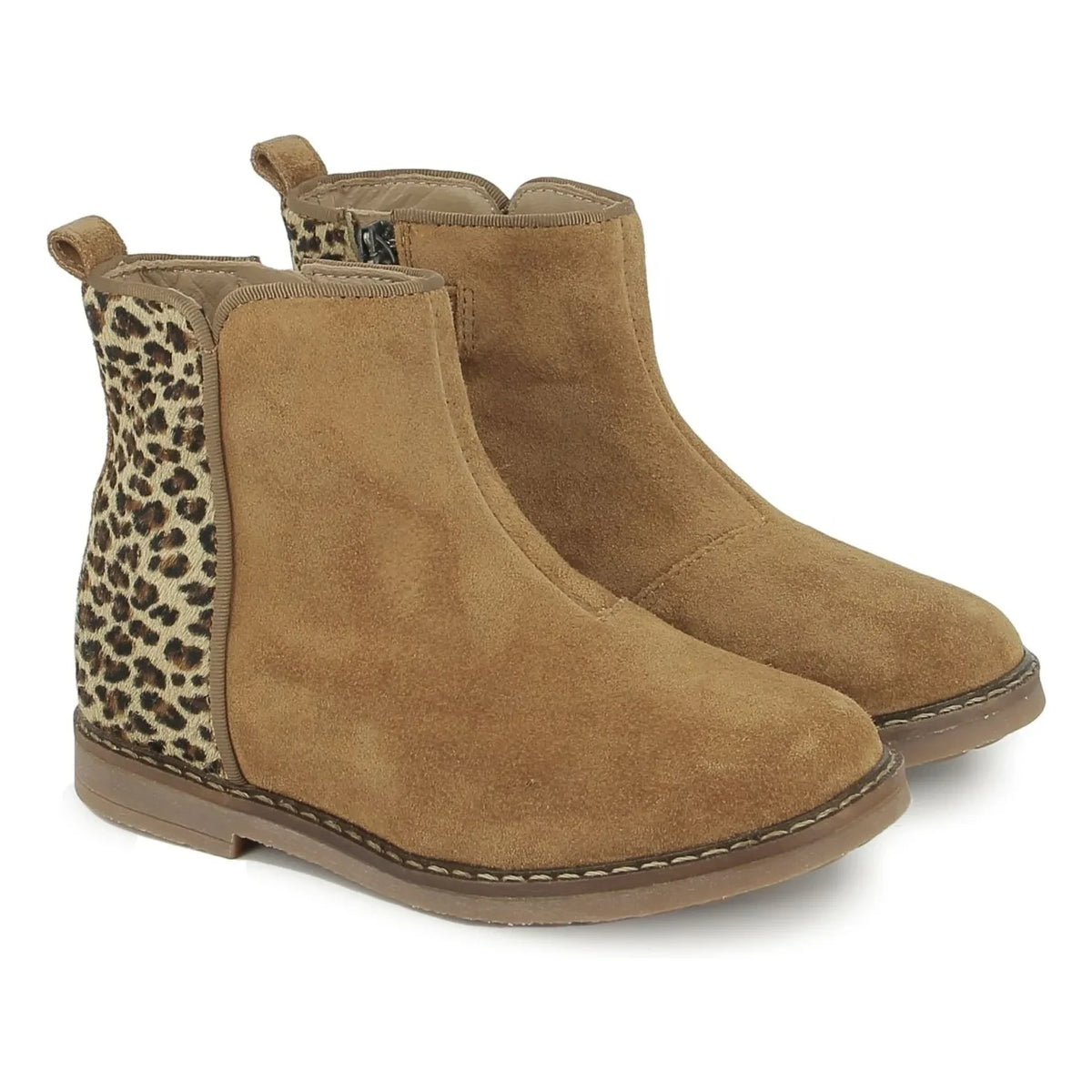 Pom d'Api - Trip Back Velvet Leopard Boots | Beige
