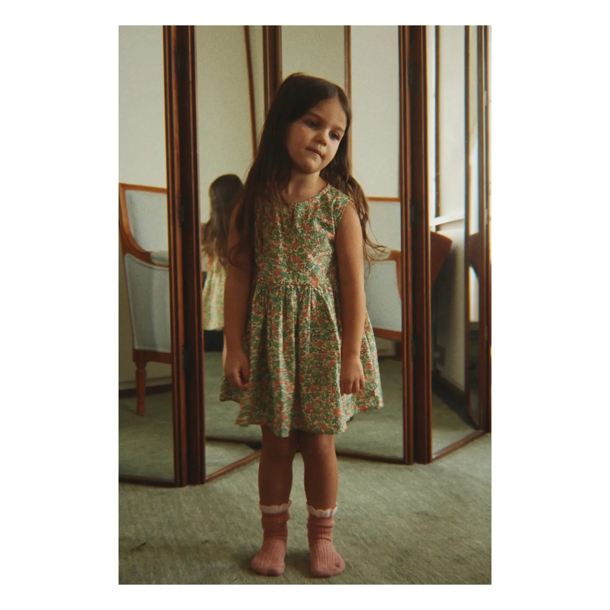 Konges Sløjd - Ponza Floral Dress, Organic Cotton | Green