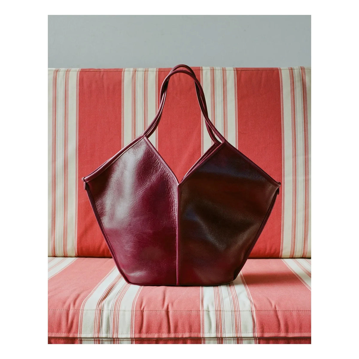 Hereu - Calella Distressed Leather Bag | Burgundy