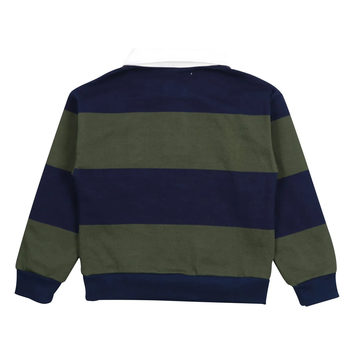 the new society - Tomas Organic Cotton Striped Polo T-Shirt | Navy