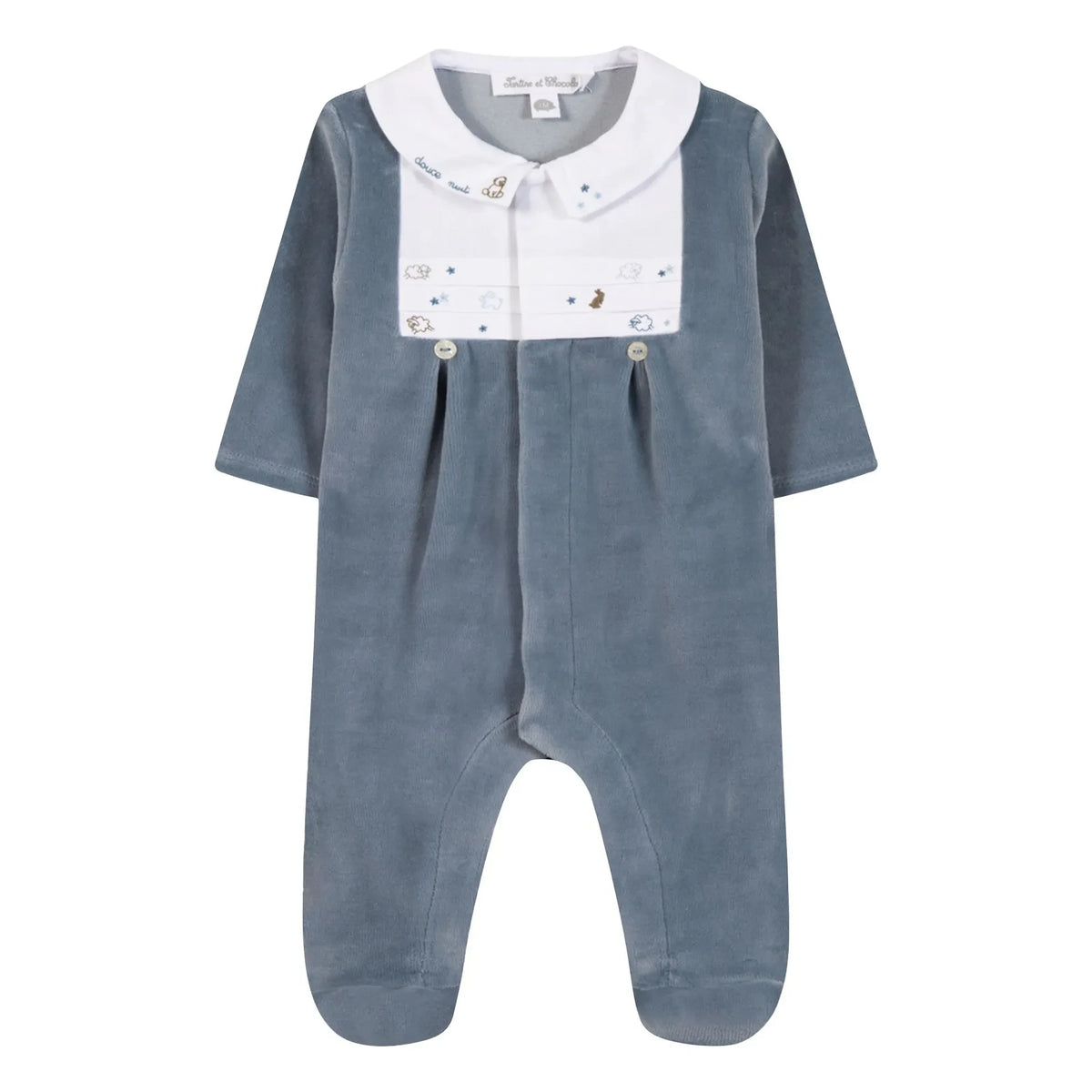 Tartine et Chocolat - Soft Animal Print Night Pyjamas | Blue