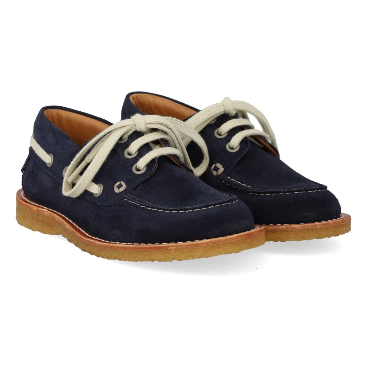 Angulus - Dock Leather Boat Shoes | Navy Blue