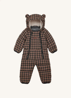 Töastie - Waterproof Houndstooth Cloud Jacket Made from Recycled Fibers | Brown