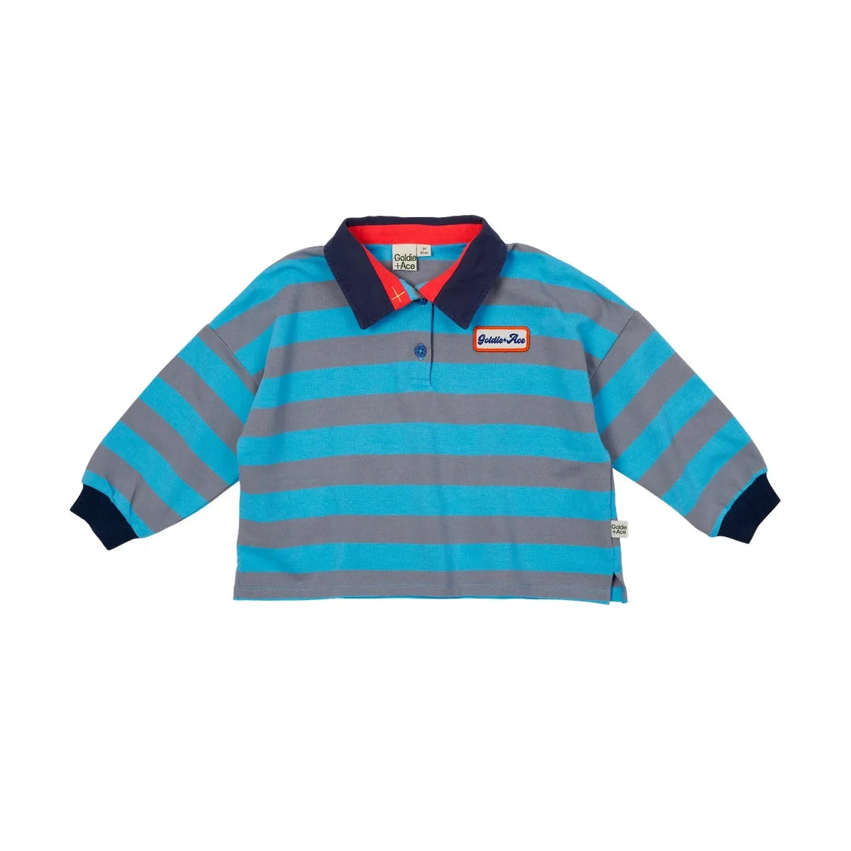 Goldie + Ace - Striped Rugby Polo Shirt - Exclusive to Smallable | Blue