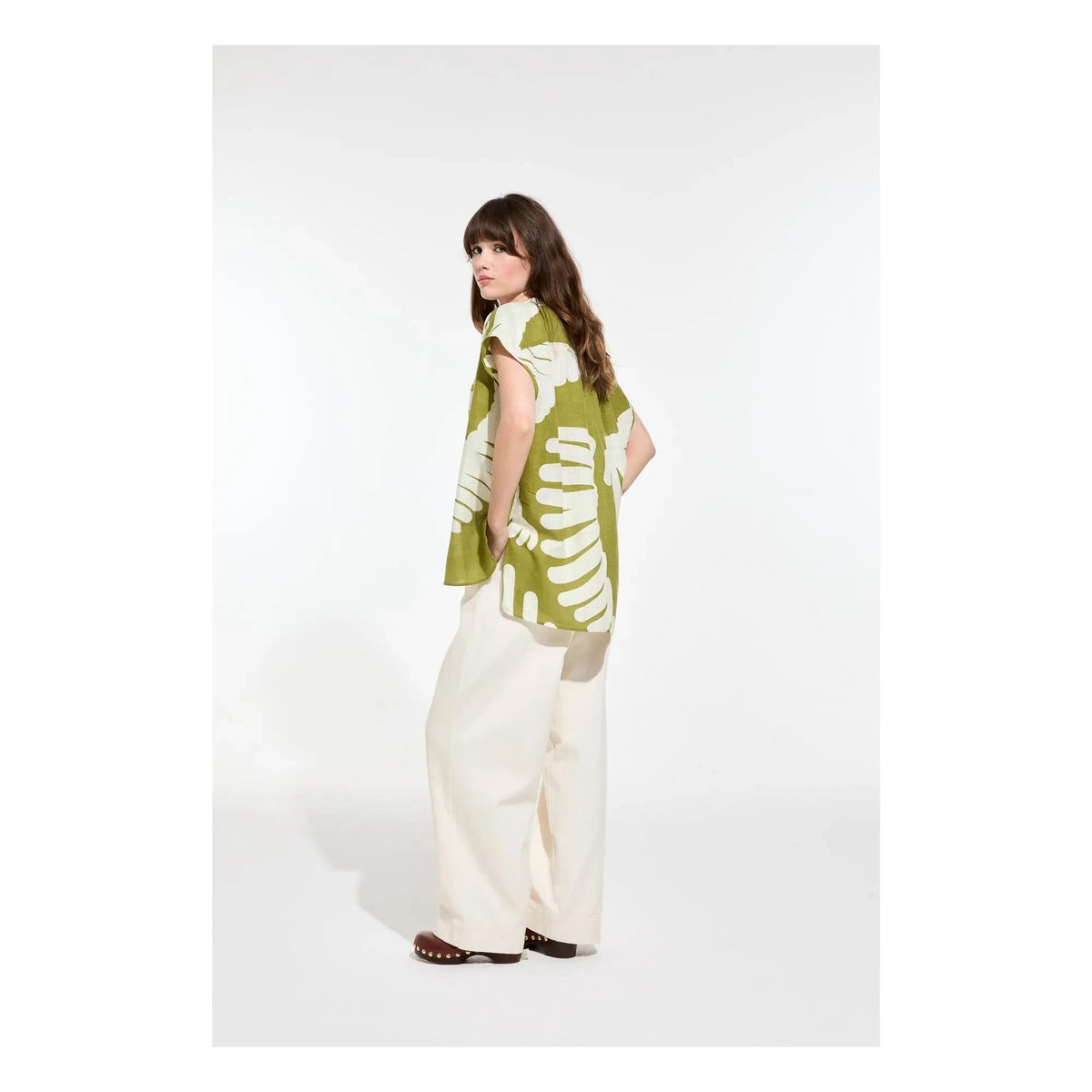 Mapoésie - Adèle Cotton Palma Top | Khaki