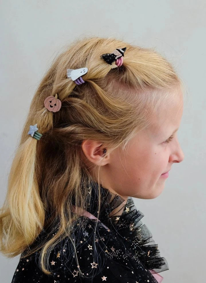Mimi & Lula - 8-piece Halloween Mini Hair Clip Set | Black