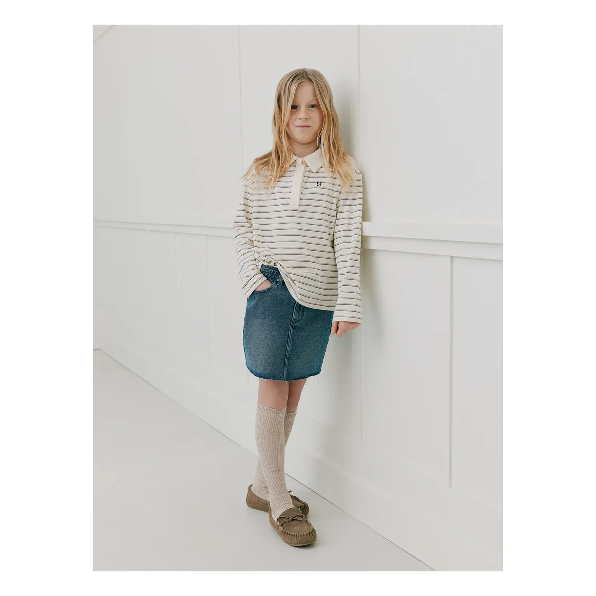 Sofie Schnoor - Striped Calliasy Polo | Ecru