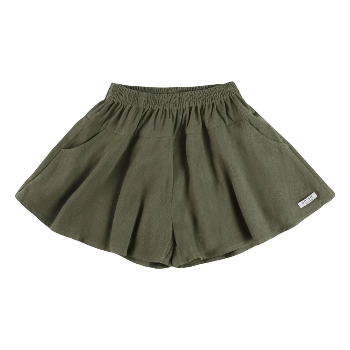 Donsje - Mazena Linen Shorts | Dark Khaki