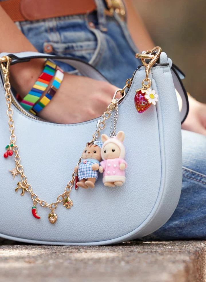 Sylvanian Families - Cream and Pink Rabbit Keychain