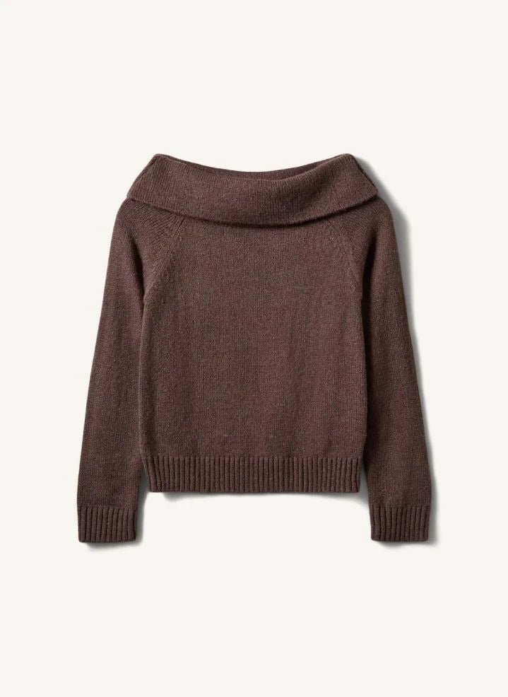 Sofie Schnoor - Sawasy Off-Shoulder Sweater | Brown