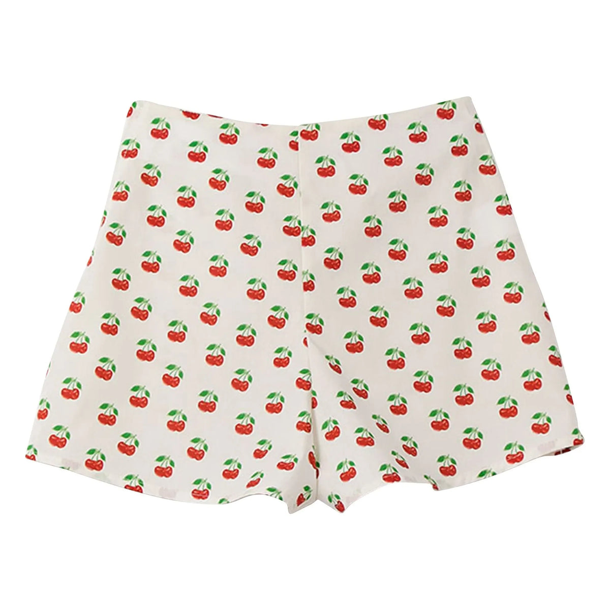 Fabula - Cherry Short Skirt | White