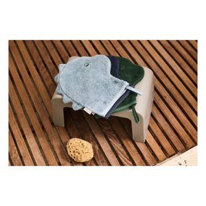 Liewood - Sylvester Organic Cotton Washcloths - Set of 3 | Beach Blue Mix