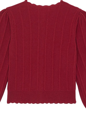 Tartine et Chocolat - Feston Cardigan | Cherry Red