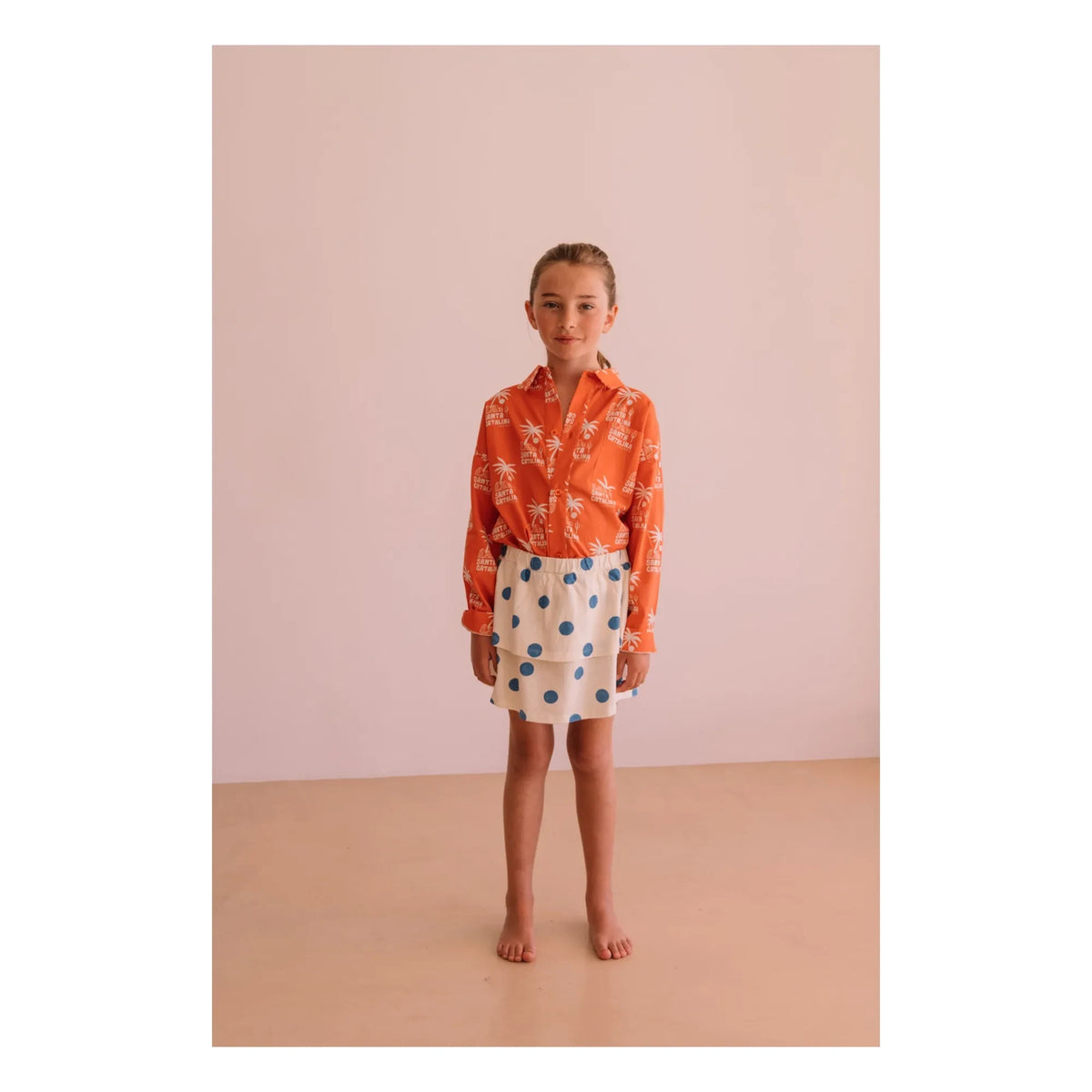 We Are Kids - Organic cotton polka dot lilac skirt | White