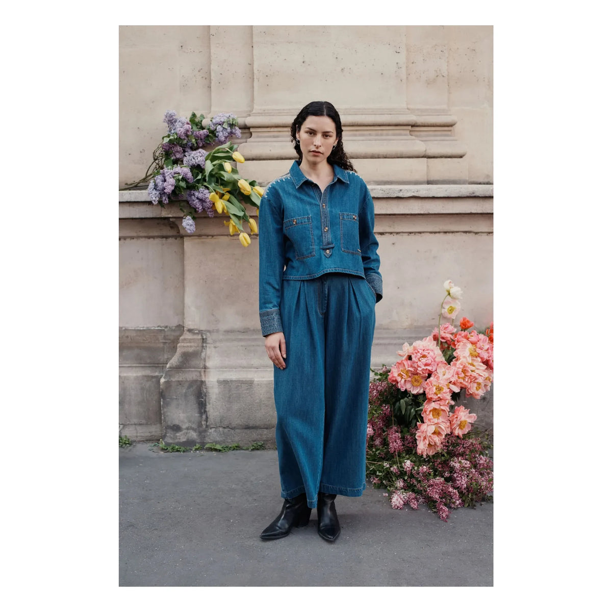 Louise Misha - Ylayana Denim Shirt - Women's Collection | Blue