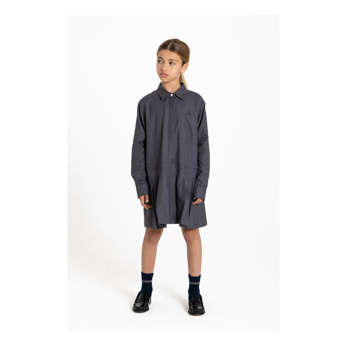 Smallable Kid - Crown shirt dress | Dark gray