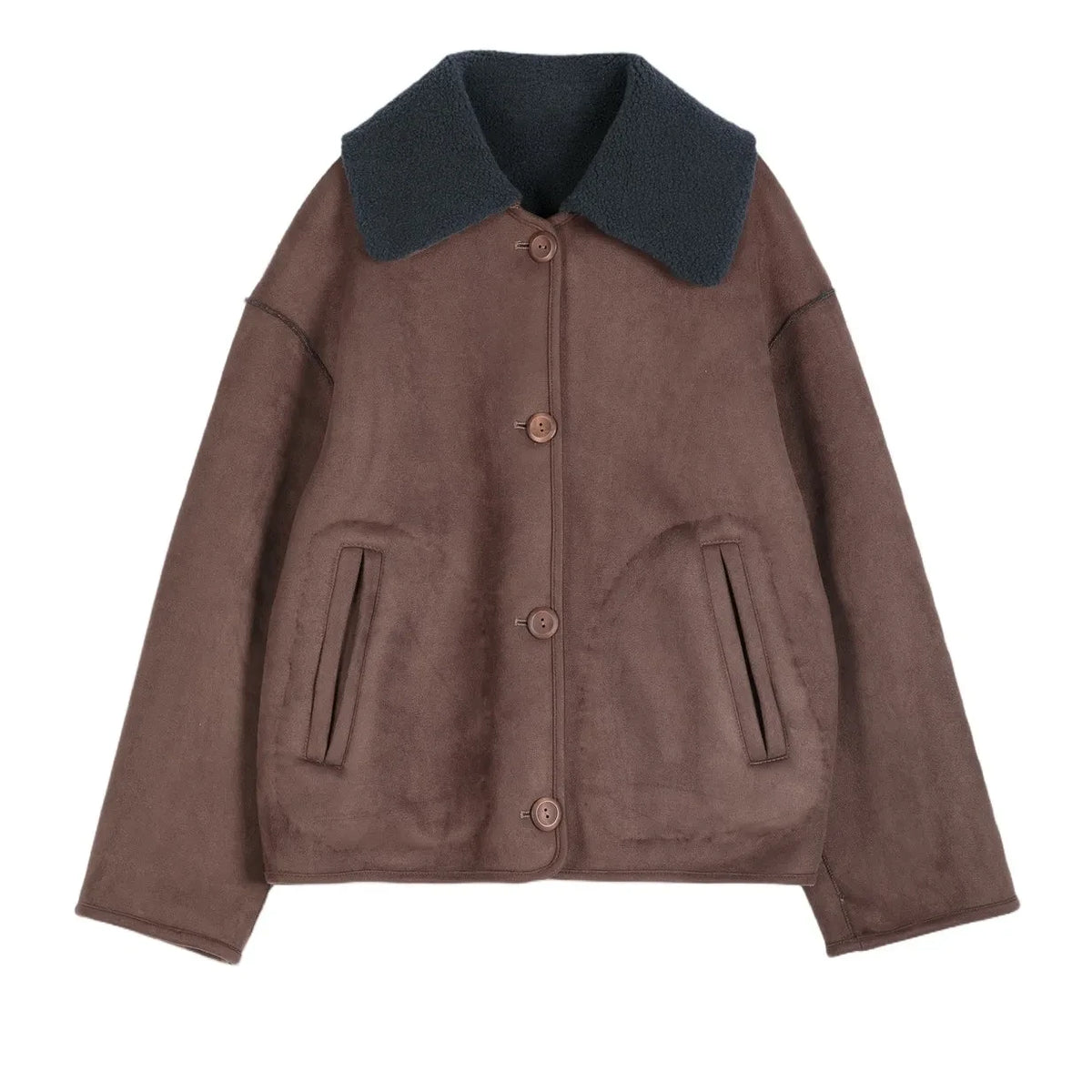 Bobo Choses - Soft Sherpa Reversible Jacket | Dark Brown