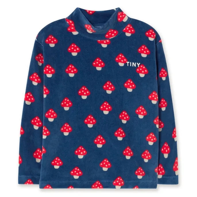 Tinycottons - Mushroom Mockneck | Blue