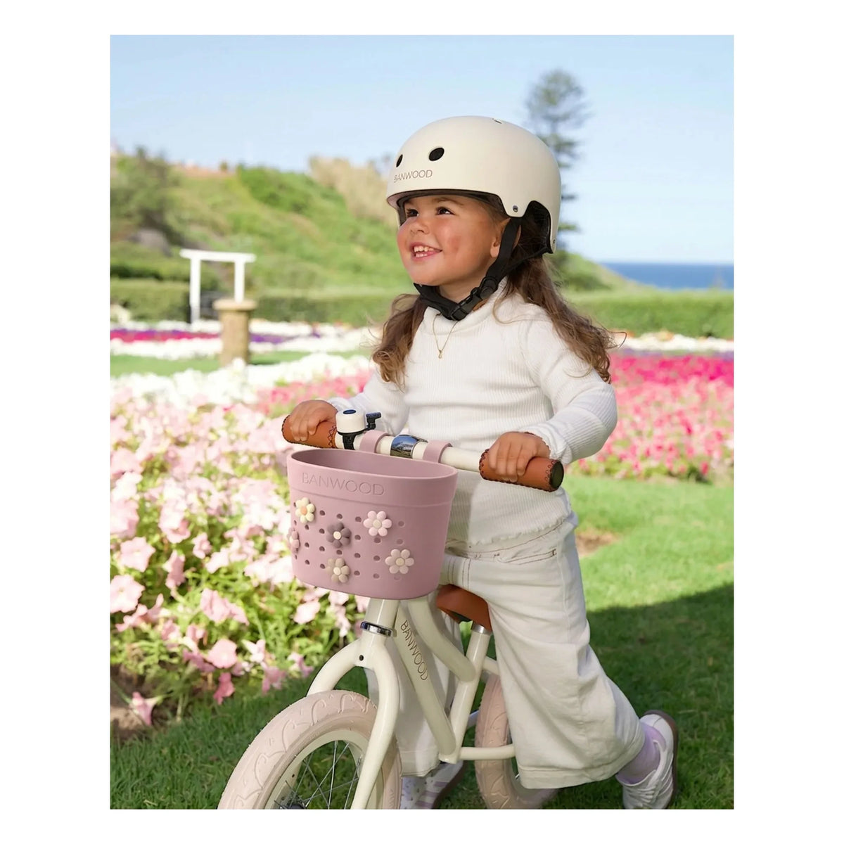 Banwood - Basket pine - Fleurs | Pembe