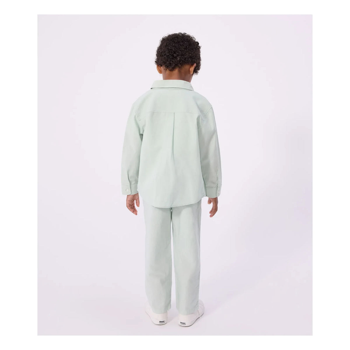 Petit Bateau - Sage | Plain Linen Shirt