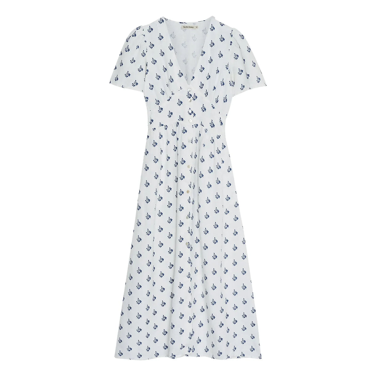 the new society - Melissa Linen Dress | White