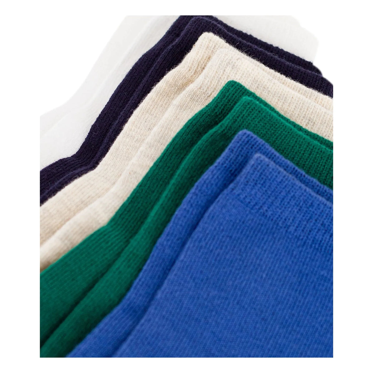 Petit Bateau - 5 Pairs of Plain Socks | Green