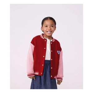 Petit Bateau - Teddy Colorblock PB Organic Cotton Jacket | Red