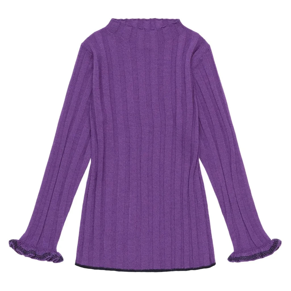 FUB - Ribbed Merino Wool Turtleneck T-Shirt | Oats