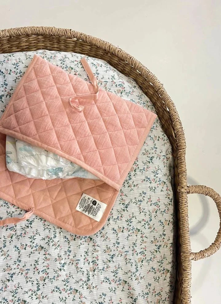 Editions Aimable - Palmyre baby changing bag | Dusty Pink Muslin