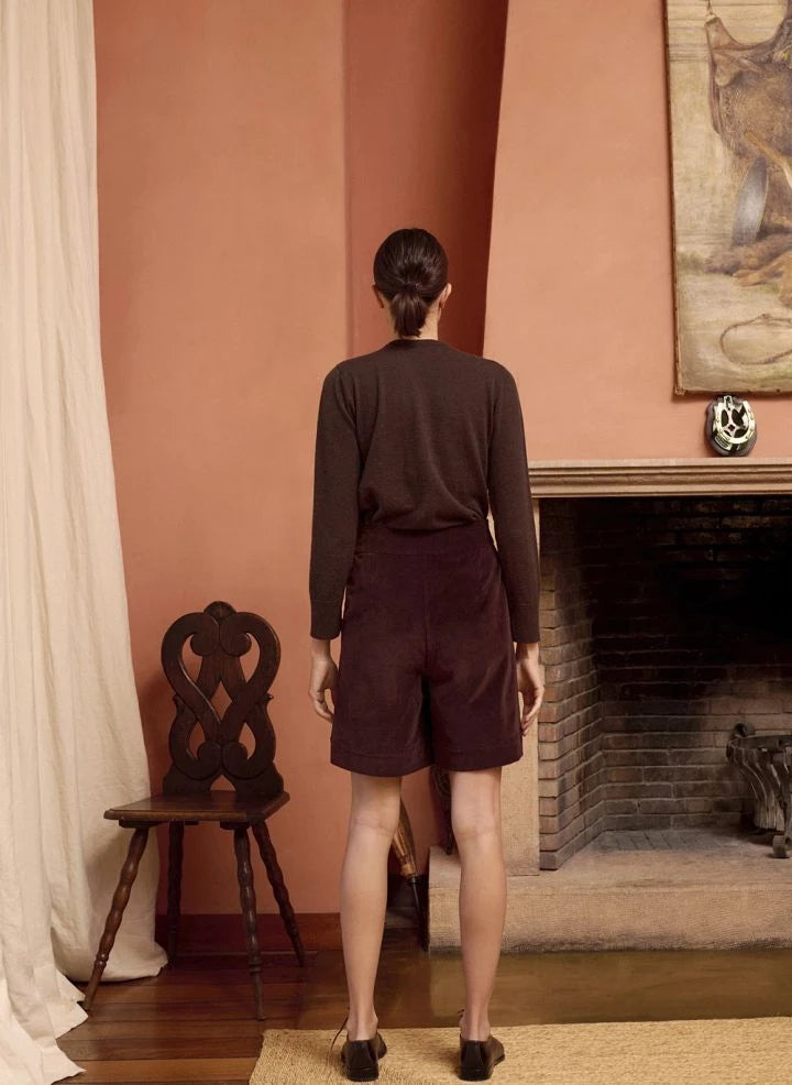 Maria de la Orden - Silene Cotton Bermuda Shorts | Chocolate