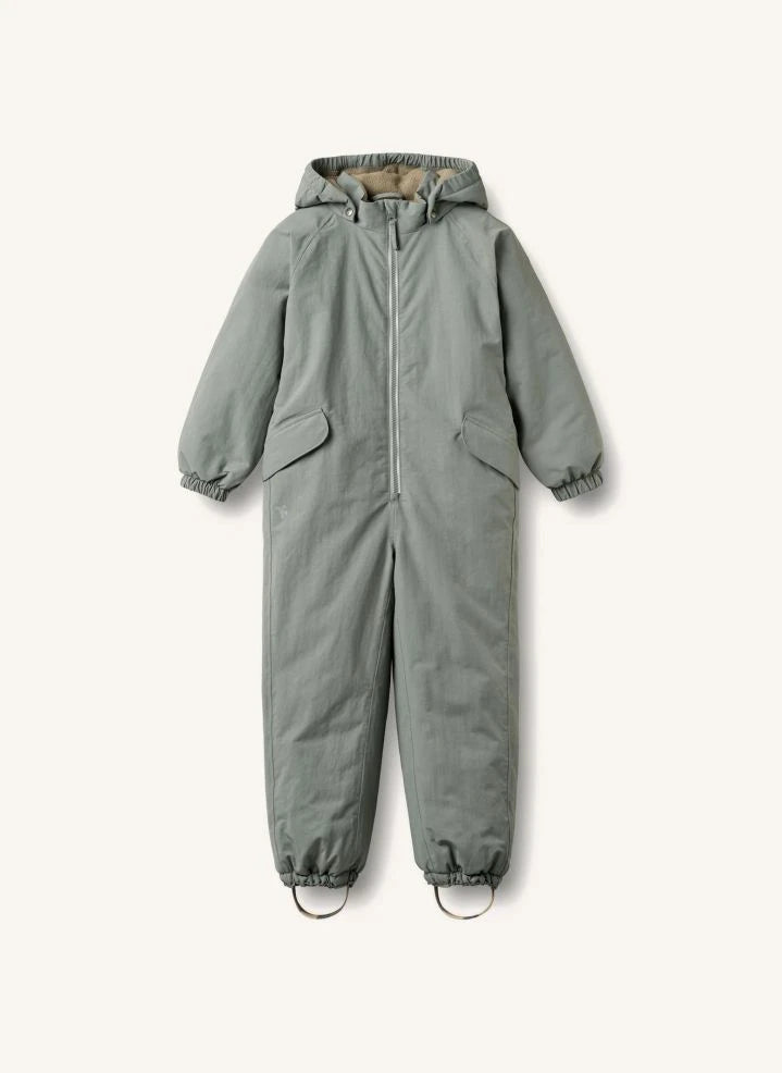 Wheat - Laffa Ski Suit Made from Recycled Fibers | Grey Blue