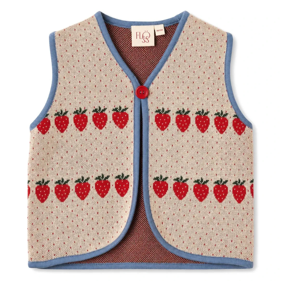 Flöss - Louise Polka Dot Sleeveless Cardigan | Cream