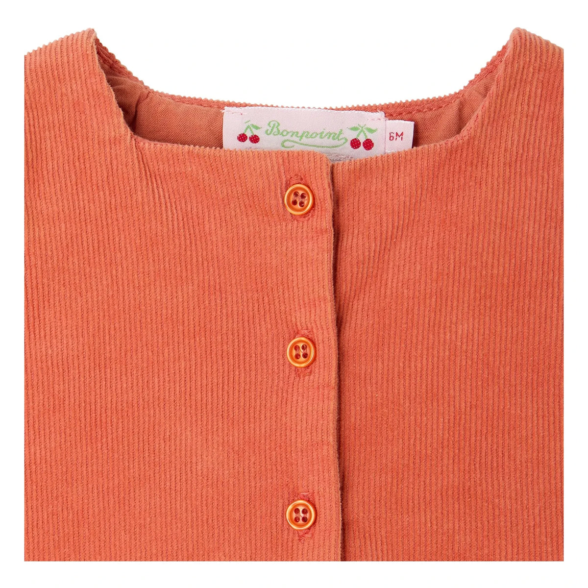 Bonpoint - Jacquine Velvet Organic Cotton Dress | Apricot
