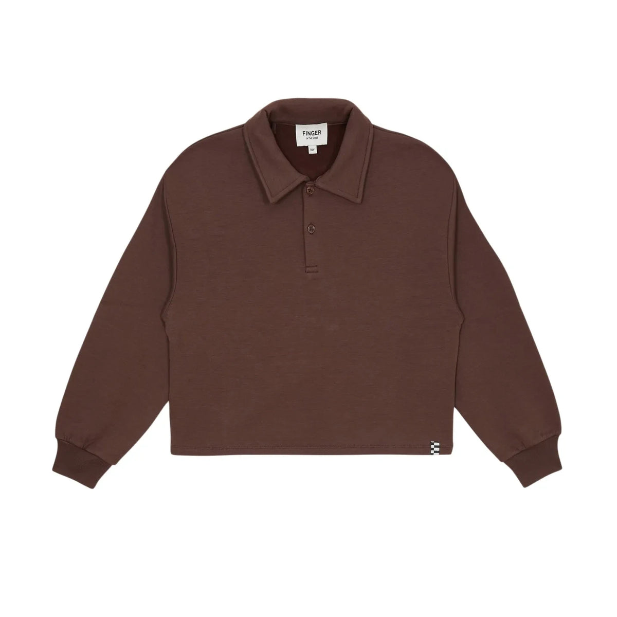 Finger in the nose - Brooklyn polo collar sweatshirt | Brown