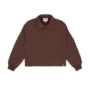 Finger in the nose - Brooklyn polo collar sweatshirt | Brown