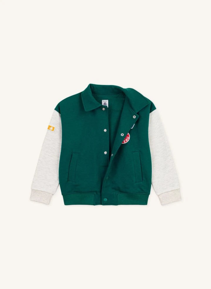 Petit Bateau - Teddy Color-Blocked Jacket | Green