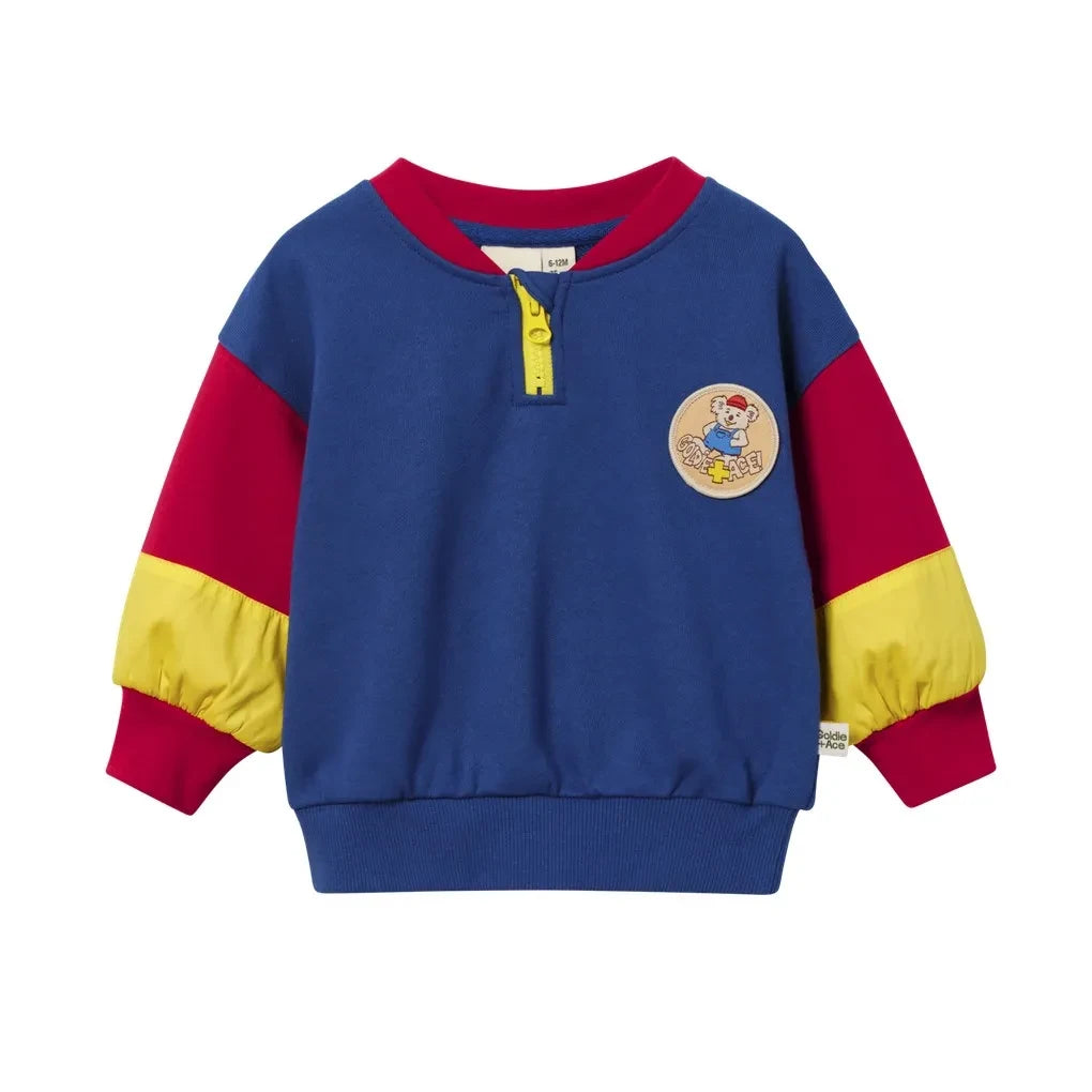 Goldie + Ace - Koala Color Block Sweatshirt | Blue