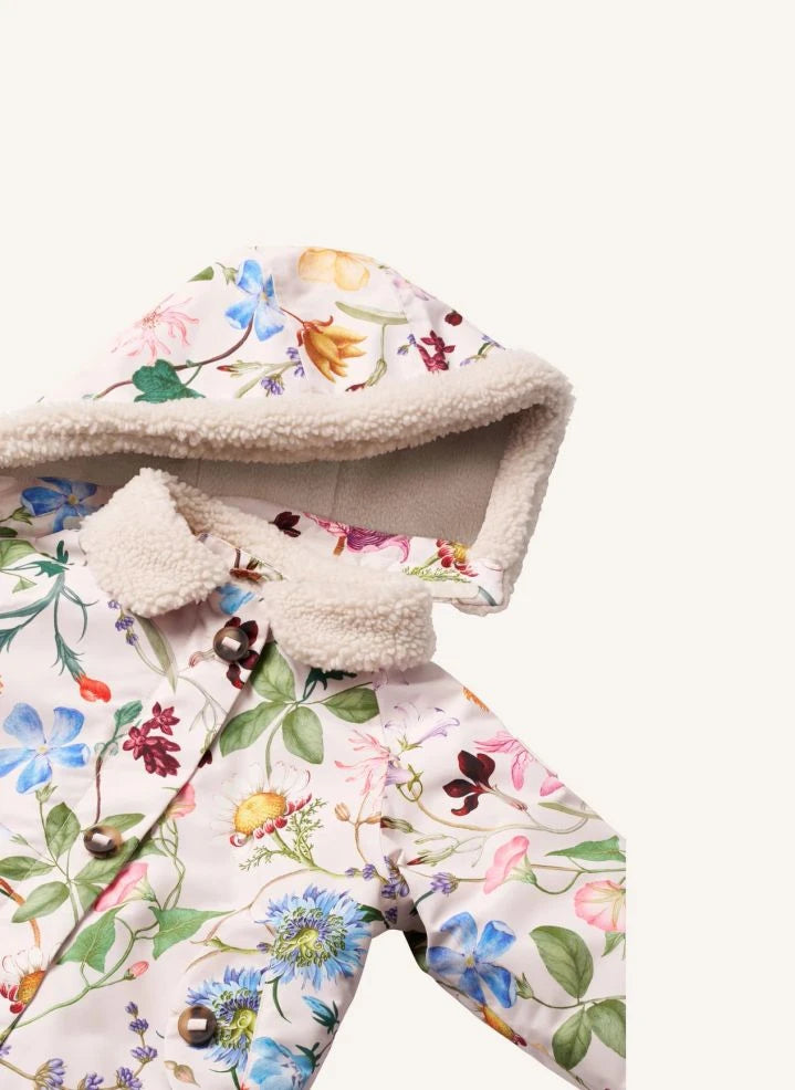 Molo - Hopla Flower-Patterned Puffer Jacket | Ivory