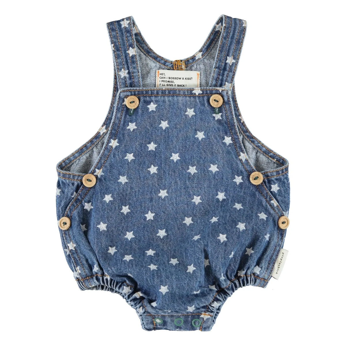 Piupiuchick - Star Denim Romper | Blue