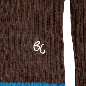 Bobo Choses - Color Block Organic Cotton Sweater | Brown