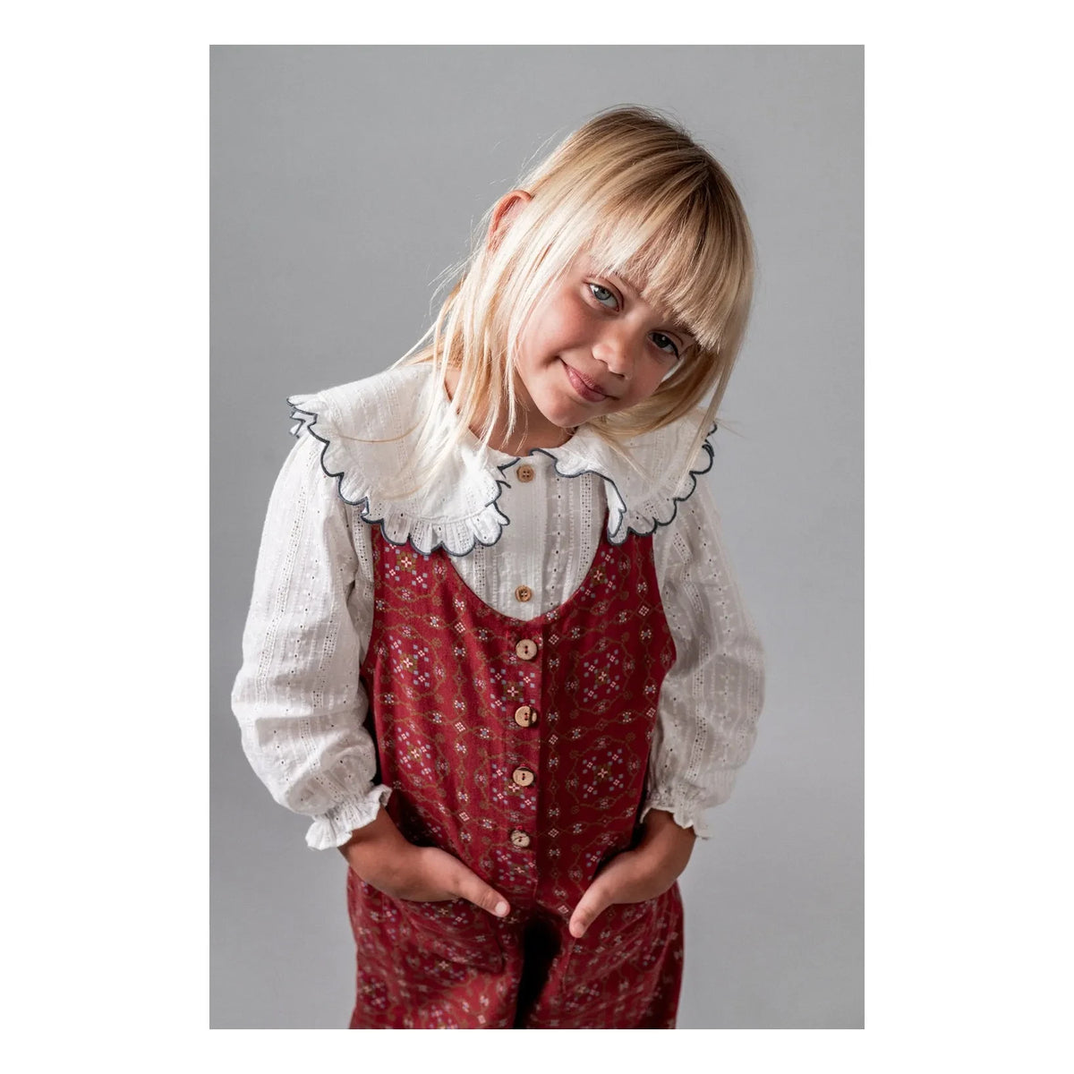 birinit - Rita Embroidered Organic Cotton Blouse | Ivory